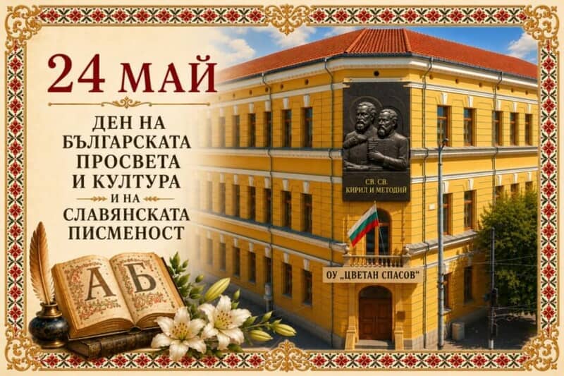 Поздрав за 24 май към ученици и родители